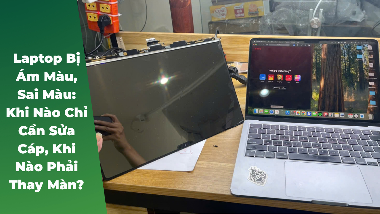 Laptop Bị Ám Màu, Sai Màu: Khi Nào Chỉ Cần Sửa Cáp, Khi Nào Phải Thay Màn?